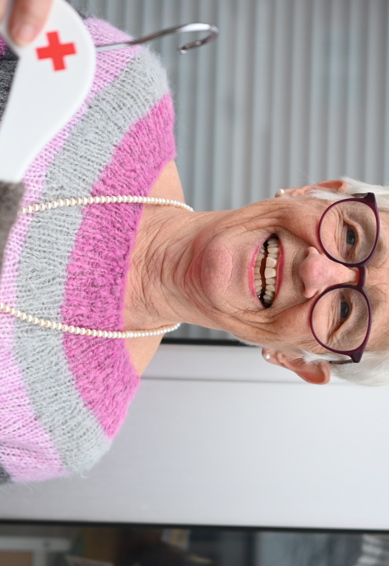 Lise Stenkilde har været frivillig i Røde Kors i 52 år. Foto: Rasmus de Boer