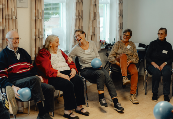 Det er også lattermusklerne, der bliver trænet.